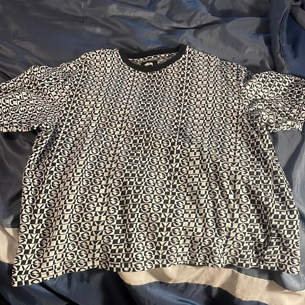 Stussy “Logo all over” Tee, XL, Worn 2x